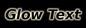 Text with a simple glowing outline Text with a simple glowing outline